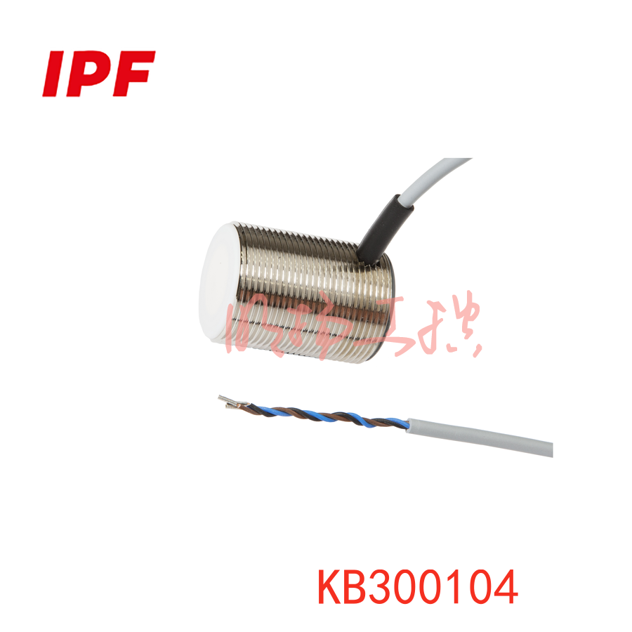 IPF KB300104 电容式传感器, M30x1.5 40long, 嵌入式, Sn:0.5-25，12-30V DC，PNP NO，电缆3针2米PUR（聚氨酯），