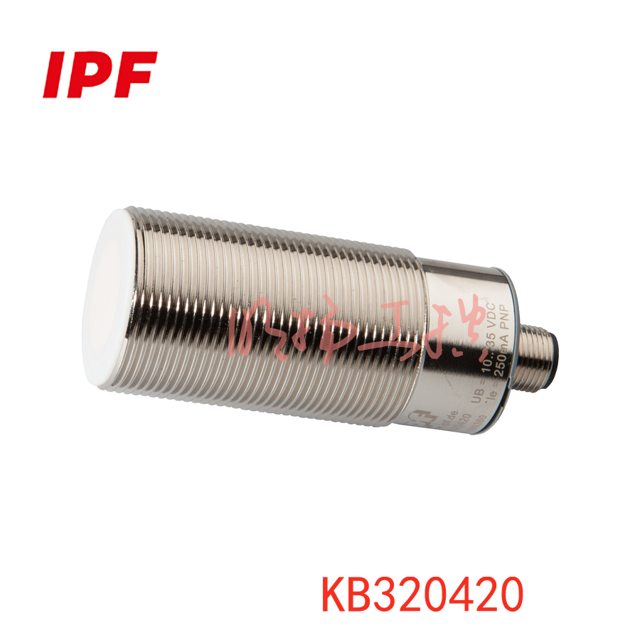 IPF KB320420 电容式传感器, M32x1.5 82long, 嵌入式, Sn:0.5-30, 10-35V DC, 2x PNP NC/NO, M12-connector 4pin,