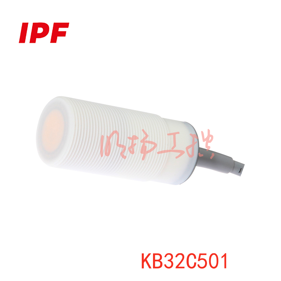 IPF KB32C501 电容式传感器, M32x1.5 70long, 嵌入式, Sn:0.5-30, 10-35V DC, 1x PNP抗冲突, 电缆 PUR (聚氨酯),