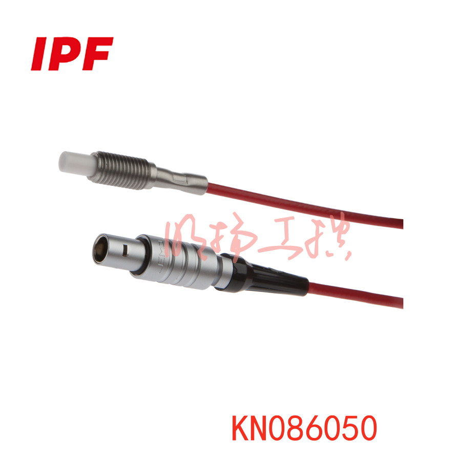 IPF KN086050 电容式传感器，M8x1 25 长，非齐平式，Sn: 10，250°C，与放大器连接，电缆 2m FEP，