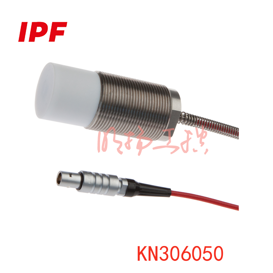 IPF KN306050 电容式传感器, M30x1.5 70long, 非齐平, Sn: 5-100, -70-250°C, 连接至放大器, 电缆 2m FEP,