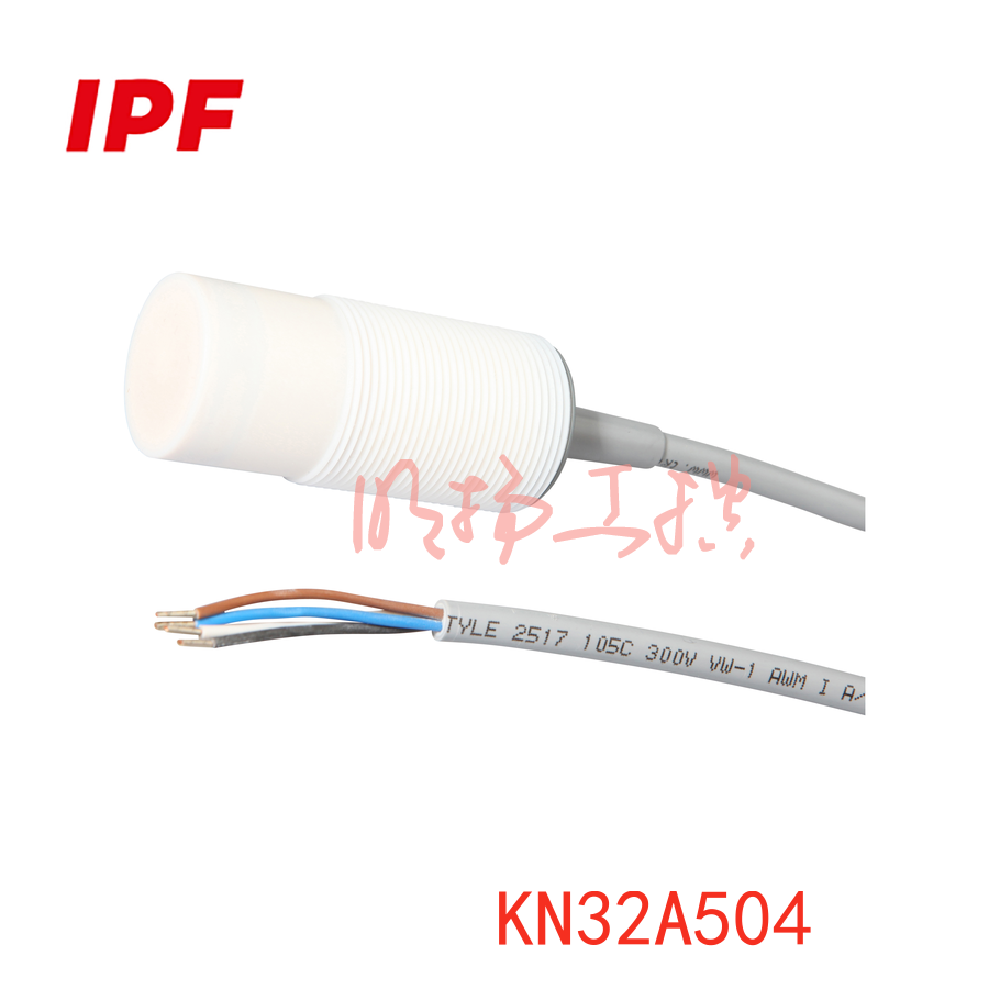 IPF KN32A504 电容式传感器，M32x1.5 70long，非齐平，Sn：1-40，10-35V DC，-25-100°C，2x PNP 反价，电缆 5m PUR（聚氨酯），