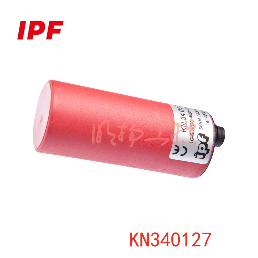 IPF KN340127 电容式传感器，Ø34mm 81long，非嵌入式，Sn：6-30，10-60V DC，PNP NO，M12 插头连接器 3 针，