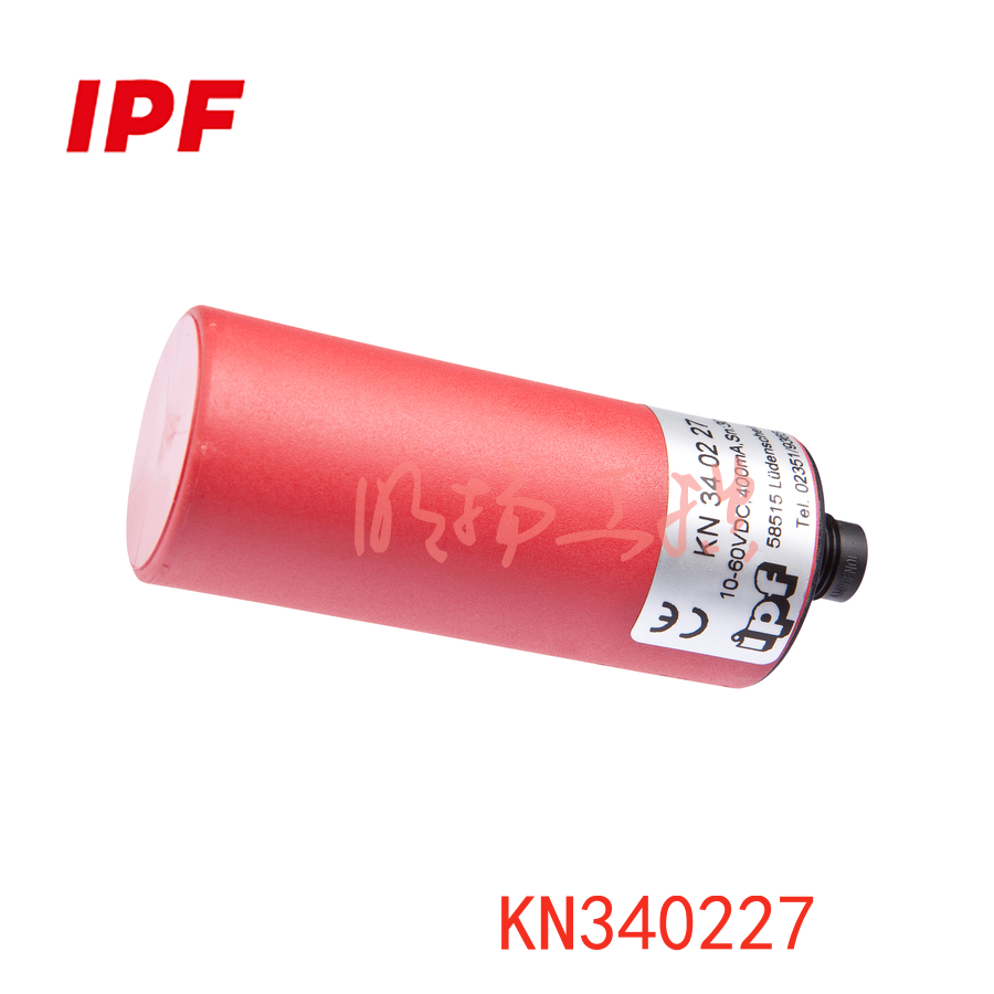 IPF KN340227 电容式传感器，Ø34mm 81lang，非嵌入式，Sn: 30，PNP NC，M12 插头连接器，