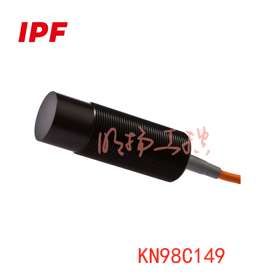 IPF KN98C149 电容式传感器，M32x1.5 90long，非齐平式， Sn：2-25，20-250V AC/DC，继电器触点转换触点，电缆 5m PVC，