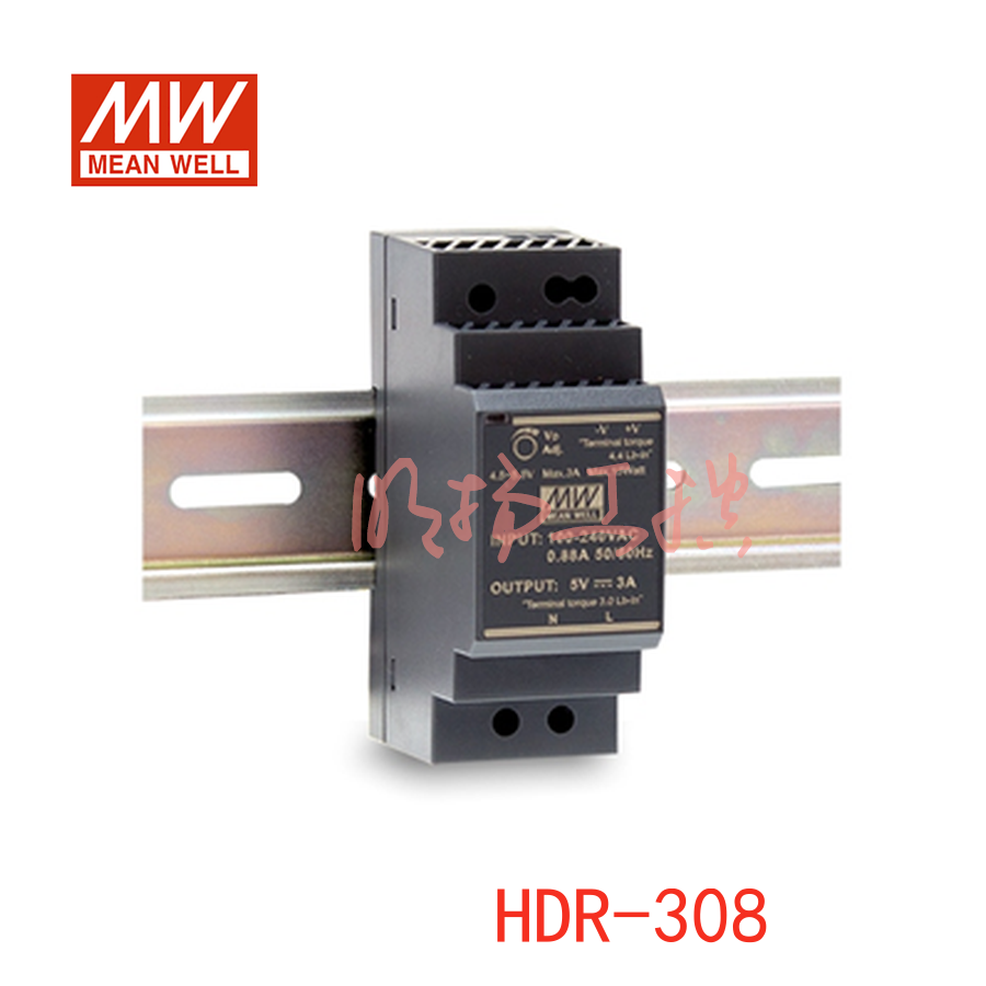 明纬电源 开关电源；HDR-30-5；功率：30W输出电压：5V输入电压：85-264VAC/120-370VDC