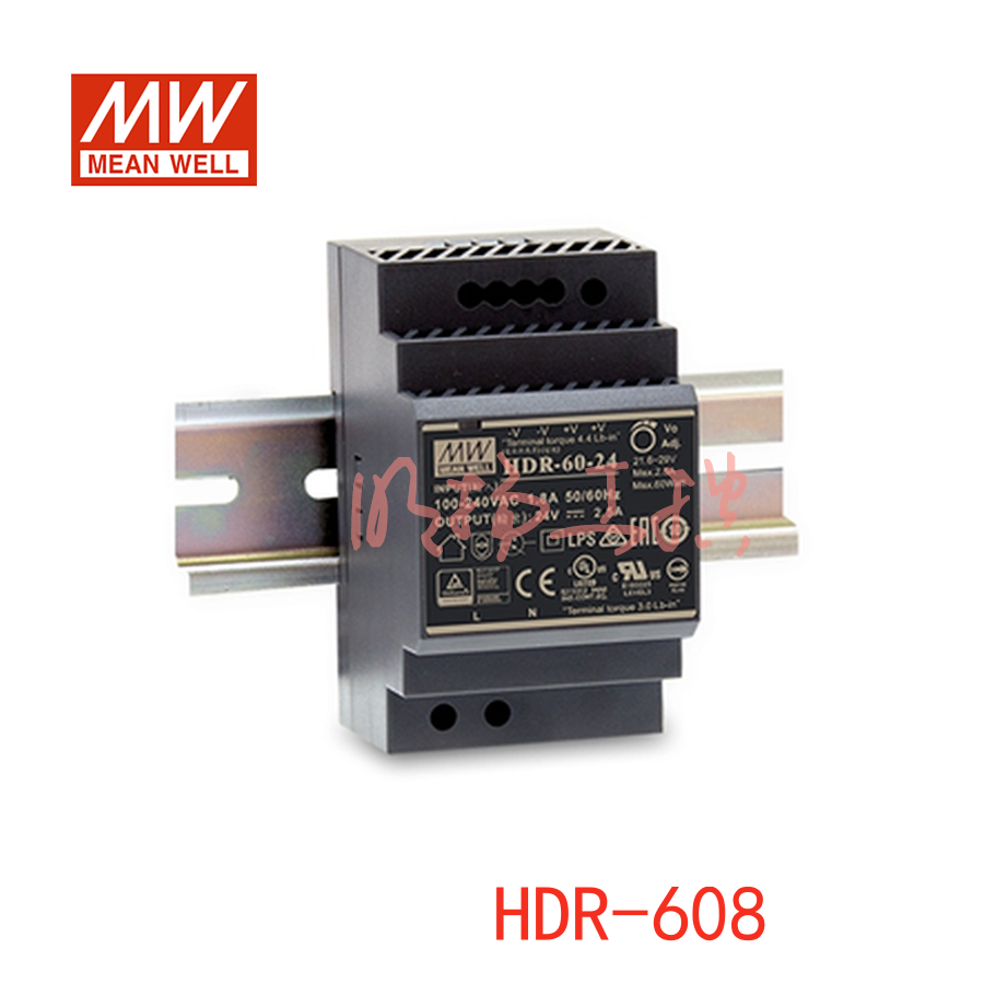明纬电源 超薄导轨电源；HDR-60-5；功率：60W输出电压：5V输入电压：85-264VAC/120-370VDC