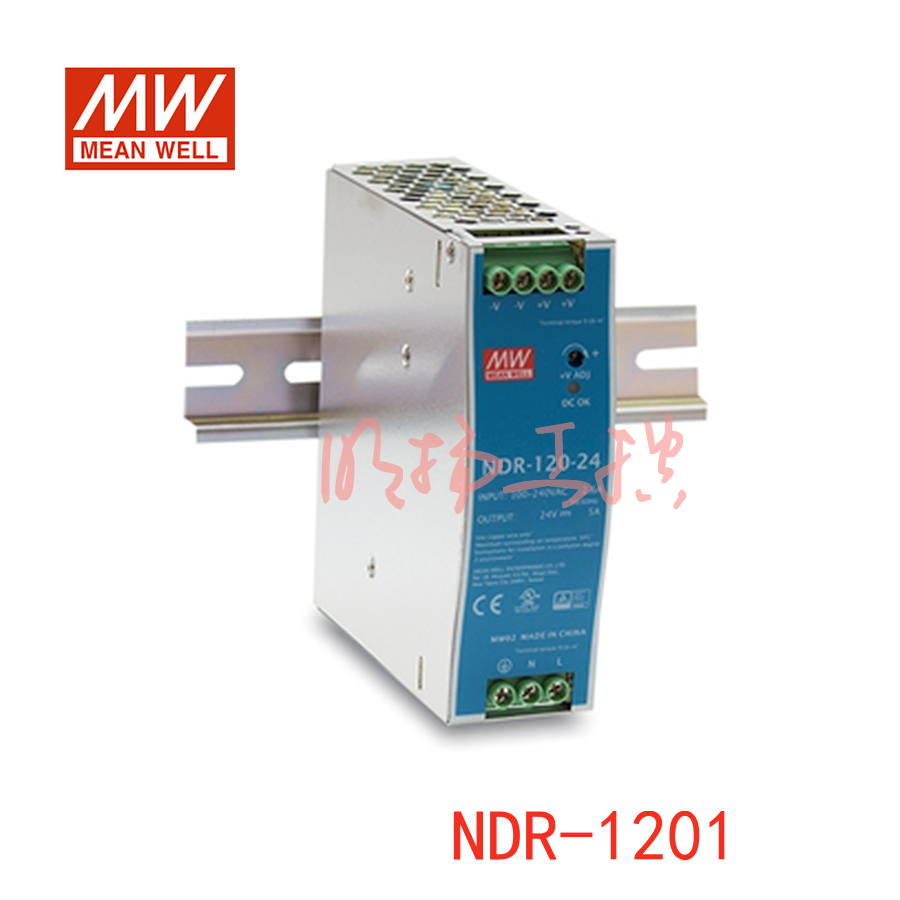 明纬电源 120W工业用DIN导轨型单组输出；NDR-120-48；功率：120W输出电压：48V输入电压：90-264VAC/127-370VDC