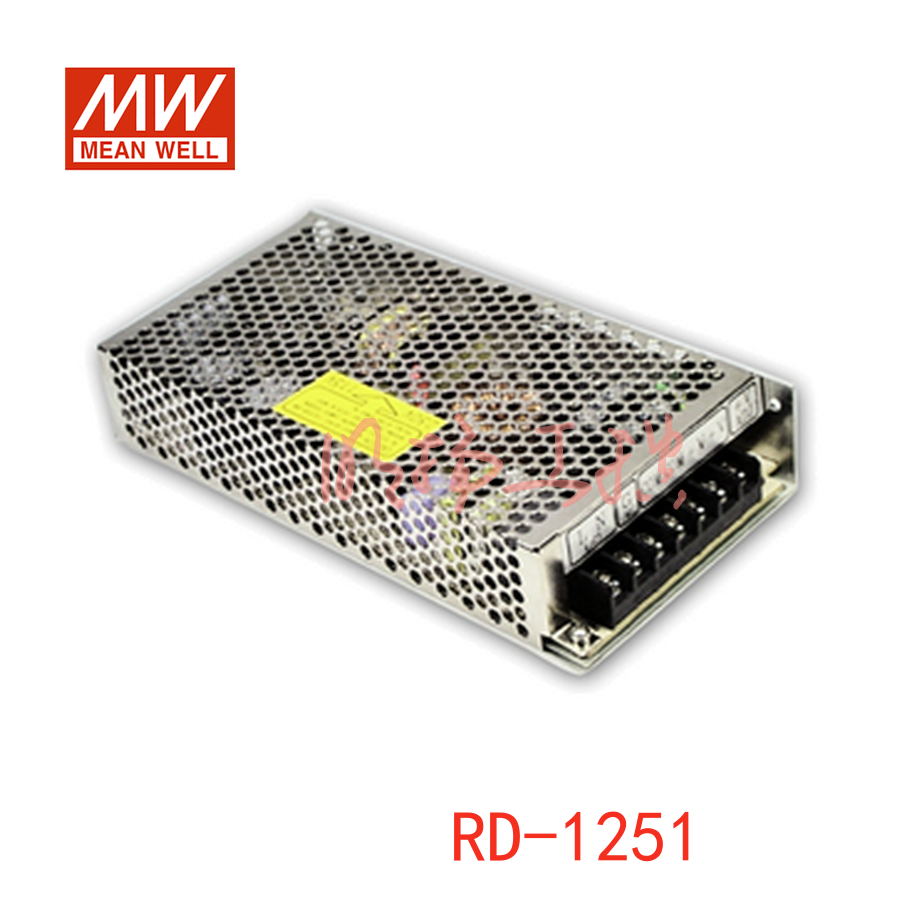明纬电源 125W双组输出开关电源；RD-125A；功率：125W输出电压：5V/12V输入电压：88-132VAC/176-264VAC