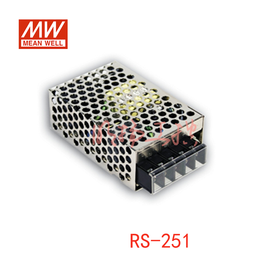 明纬电源 25W单组输出开关电源；RS-25-12；功率：25W输出电压：12V输入电压：88-264VAC/124-370VDC