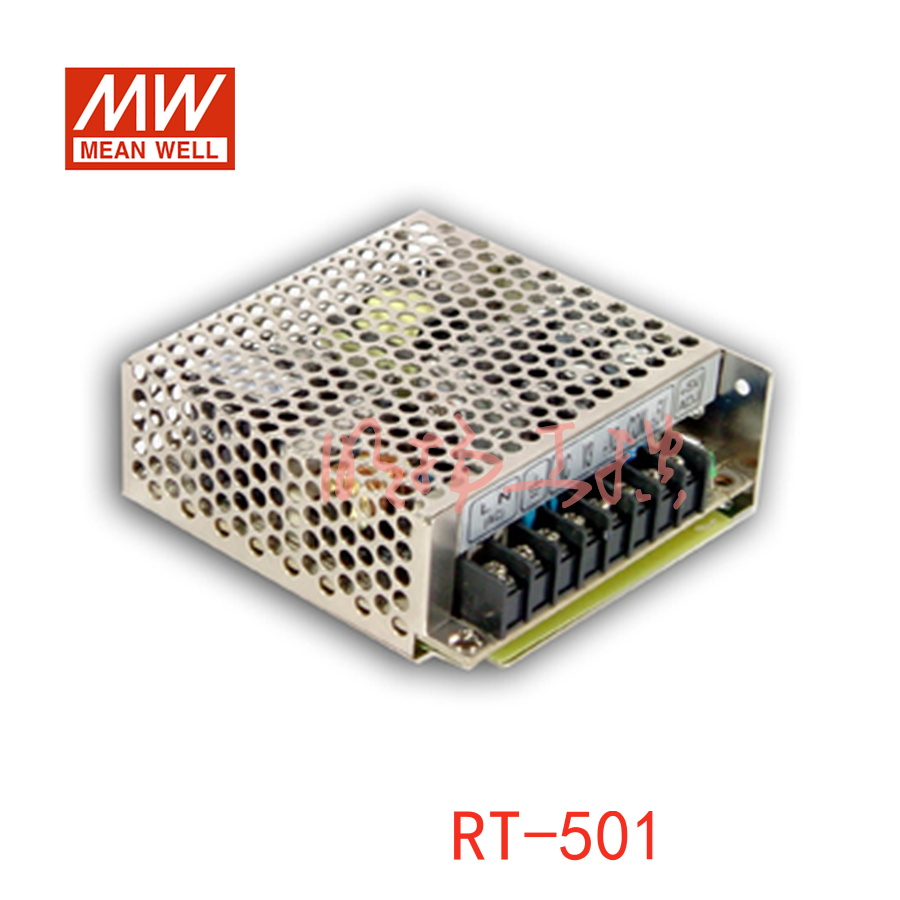明纬电源 50W三组输出开关电源；RT-50B；功率：50W输出电压：5V/±12V输入电压：88-264VAC/124-370VDC