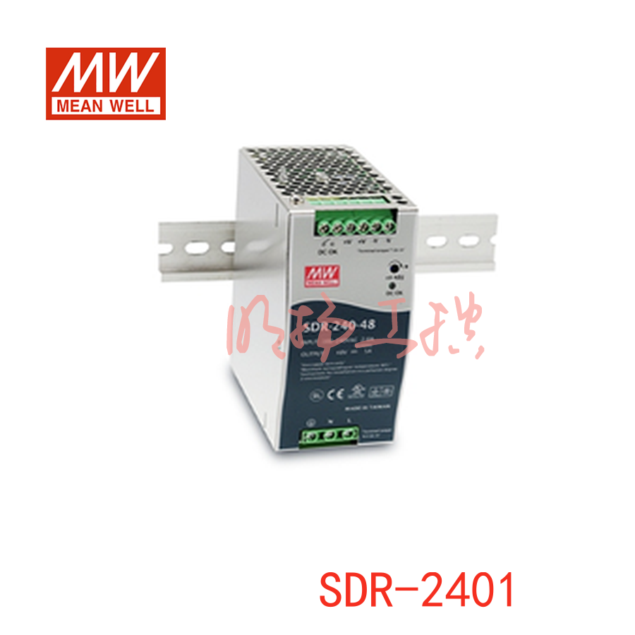 明纬电源 240W单组输出工业用DIN导轨型有PFC功能电源；SDR-240-48；功率：240W输出电压：48V输入电压：88-264VAC/124-370VDC