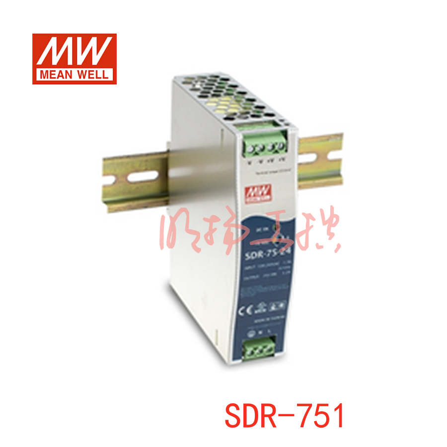 明纬电源 75W单组输出导轨型电源；SDR-75-48；功率：75W输出电压：48V输入电压：88-264VAC/124-370VDC