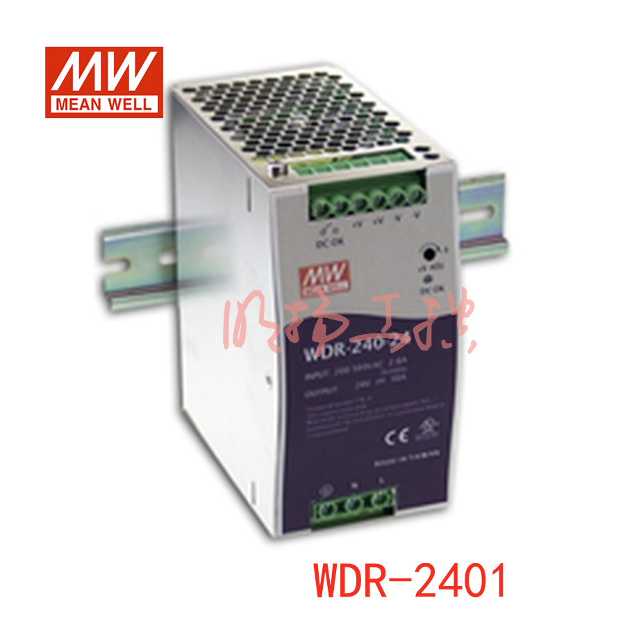 明纬电源 240W单组输出导轨型工业电源；WDR-240-24；功率：240W输出电压：24V输入电压：180-550VAC/254-780VDC
