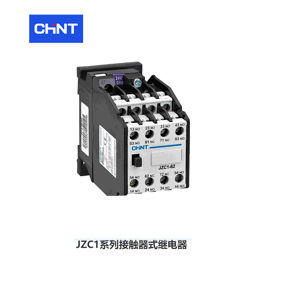 正泰 接触器式继电器；JZC1-22 220V 接触式继电器 系列：JZC1线圈电压：AC220V触点数量：2NO+2NC频率：50Hz  正泰继电器  订货号：710038610022220