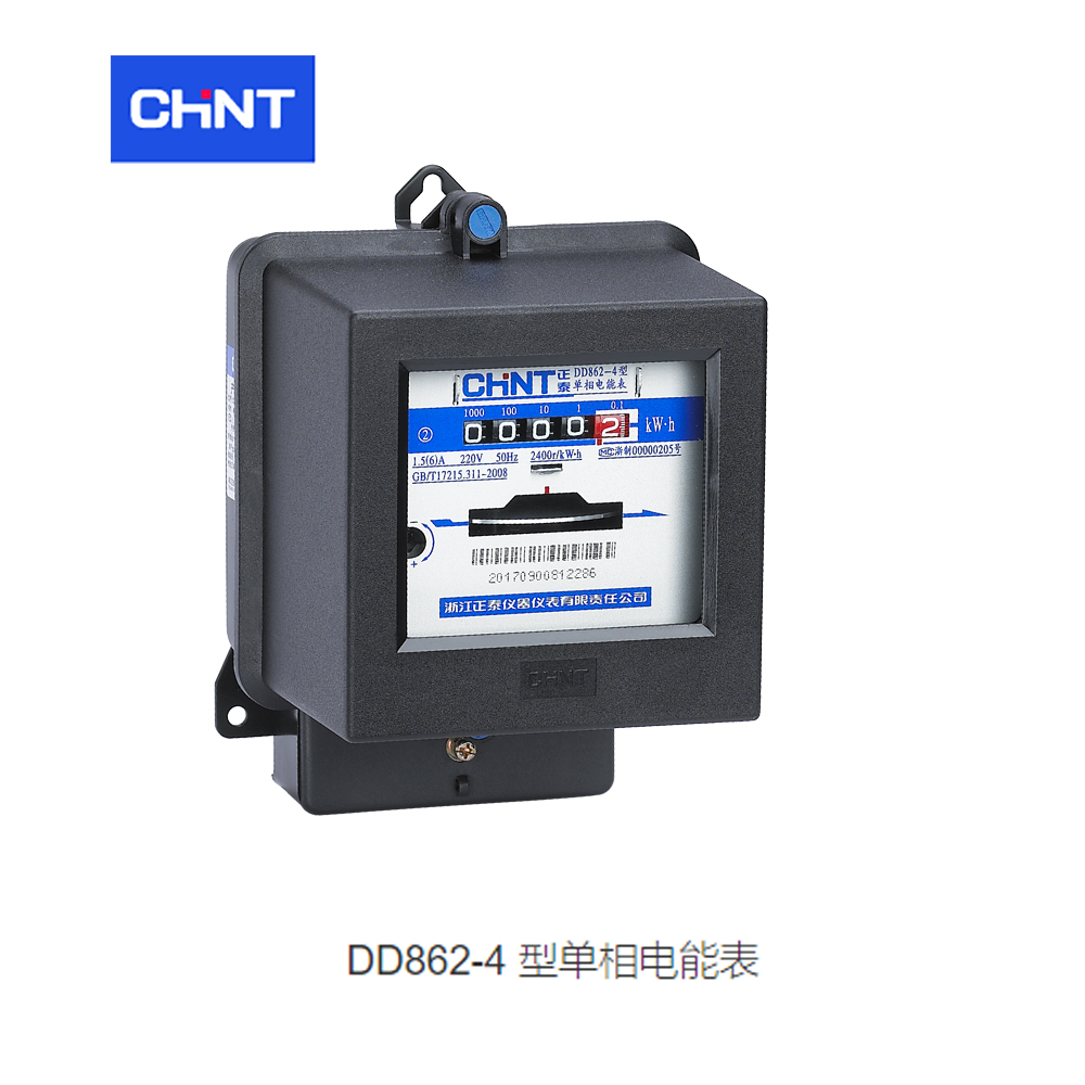 正泰 单相电能表；DD862-4 220V30(100)A 2级 系列：DD862产品类型：单相机械式电能表电流规格：30(100)A可选功能：直接式准确度等级：2级参比电压：220V  正泰电能表  订货号：760070186142100