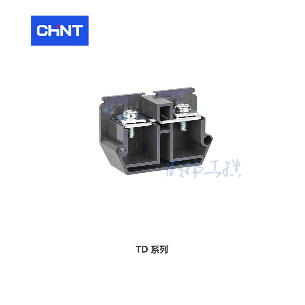 正泰 接线端子；TD-100/10 系列：TD连接方式：螺钉连接接线线径：-额定电流：100A  正泰接线端子  订货号：710299110010010